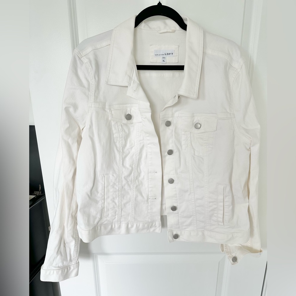 LOFT White Denim Jacket